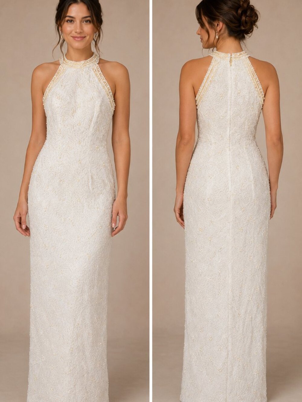 Vintage Mary's Bridal  Y2K wedding dress 1990's Size 8 Veil & Train beaded
